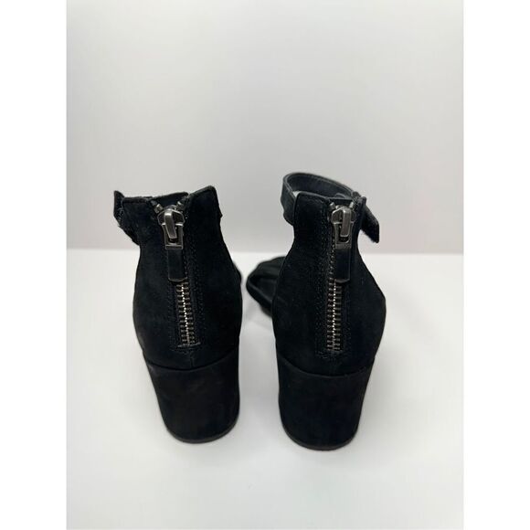 Eileen Fisher Sandals Womens Size 5 Black Suede Leather Open Toe Block Heel - Picture 6 of 10